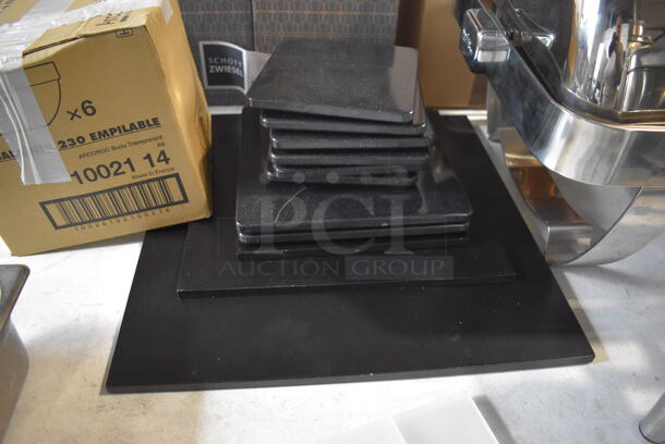 ALL ONE MONEY! Lot of Items on Tabletop Including Chafing Dishes, Poly Buckets, Ceramic Pasta Plates, Tray, Glass Bowls - Image 9 of 12