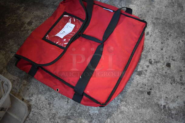 Choice Red Insulated Pizza Carrying Bag. 17x17x5 - Image 2 of 3