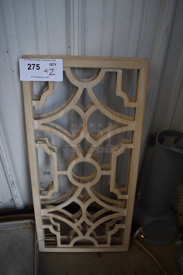 ALL ONE MONEY! Lot of 2 Wooden Lattice Boards. 12x1x24 - Image 1 of 4