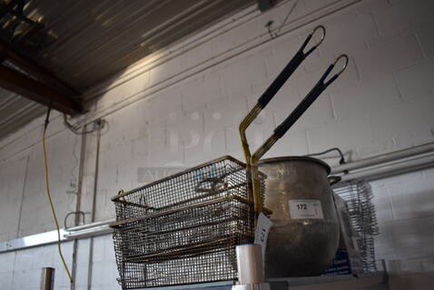 2 Metal Fry Baskets. 6.5x22x12. 2 Times Your Bid!