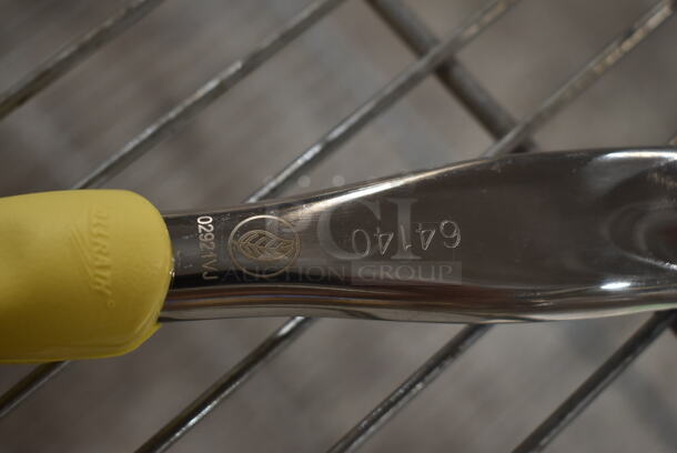 Lot of 4 BRAND NEW! Vollrath 6414050 Heavy-Duty Solid Spoon with Yellow Nylon Ergonomic Handle - Image 3 of 4