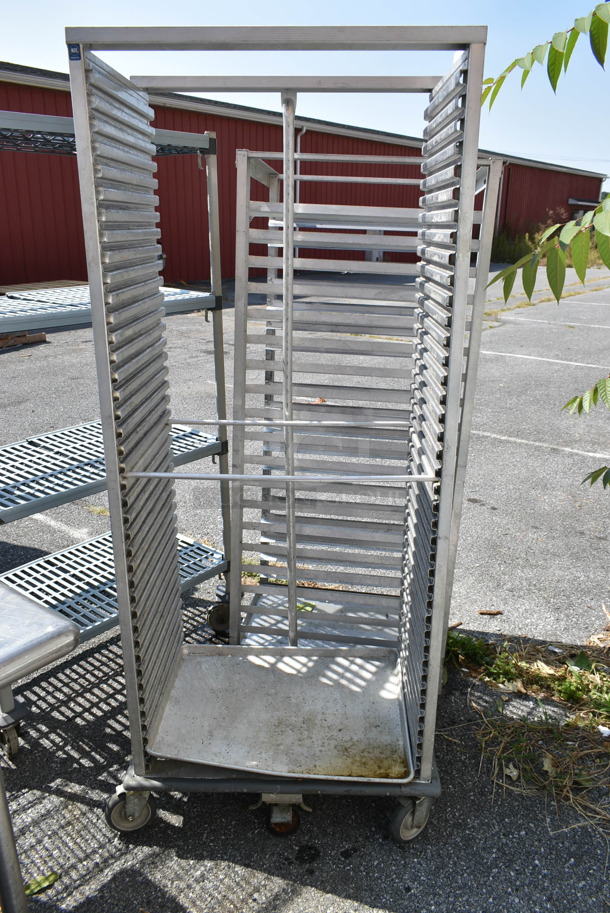 Metal Commercial Pan Transport on Commercial Casters.  - Image 1 of 4