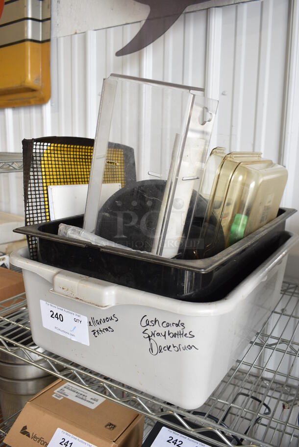 ALL ONE MONEY! Lot of Various Items Including Poly Bin and Gray Bus Bin! - Image 2 of 4