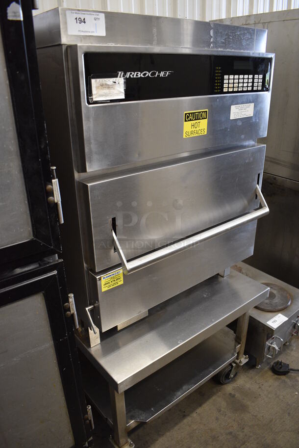 Turbochef Stainless Steel Commercial Rapid Cook Oven on Commercial Casters. 250 Volts, 3 Phase. 31x35x62 - Image 3 of 6
