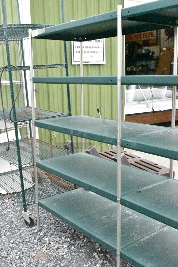 Metal 5 Tier Shelving Unit. BUYER MUST DISMANTLE. PCI CANNOT DISMANTLE FOR SHIPPING. PLEASE CONSIDER FREIGHT CHARGES.
 - Image 5 of 7