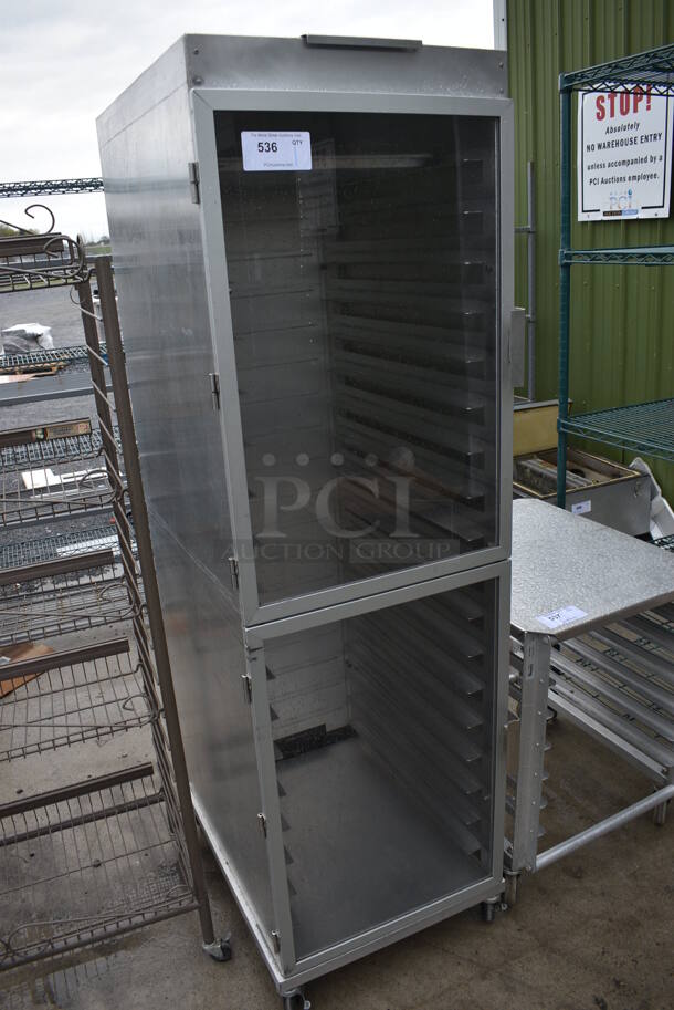 Metal Commercial Pan Transport Rack on Commercial Casters. 21x29x70.5 - Image 2 of 5