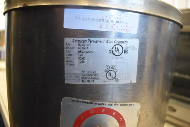 APW Wyott Classic Cook & Serve RCW-7 Countertop Warmer 120 Volt 1 Phase. Tested and Working! - Image 5 of 7