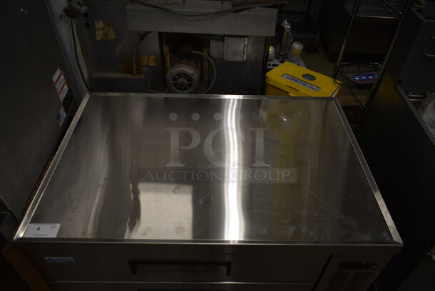 BRAND NEW SCRATCH AND DENT! 2023 Avantco 178CBE48HC Stainless Steel Commercial 2 Drawer Chef Base on Commercial Casters. 115 Volts, 1 Phase. Tested and Working! - Image 2 of 5