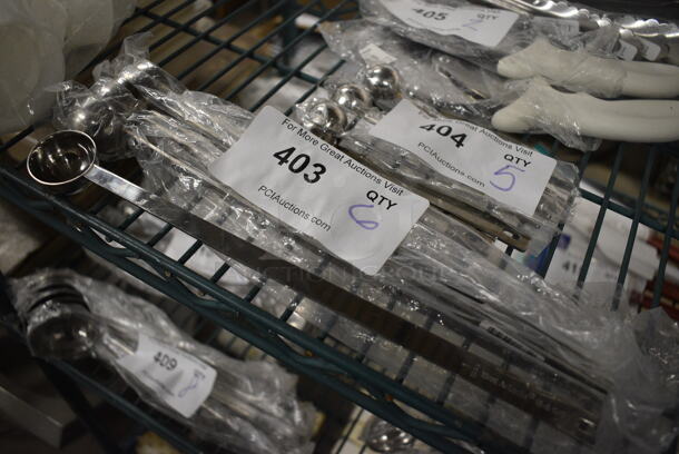 6 BRAND NEW! Stainless Steel 1 Tablespoon Scoopers. 12.5". 6 Times Your Bid! - Image 1 of 3