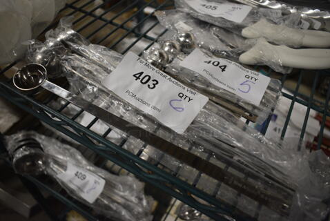 6 BRAND NEW! Stainless Steel 1 Tablespoon Scoopers. 12.5". 6 Times Your Bid!