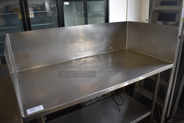 Stainless Steel Commercial Table w/ Back Splash, Side Splashes, Side Speedwell and Under Shelf on Commercial Casters. 64x30x52 - Image 3 of 4