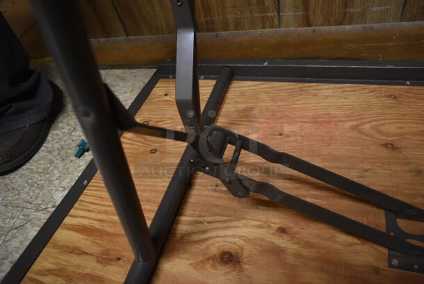 Wood Pattern Folding Table. - Image 4 of 4