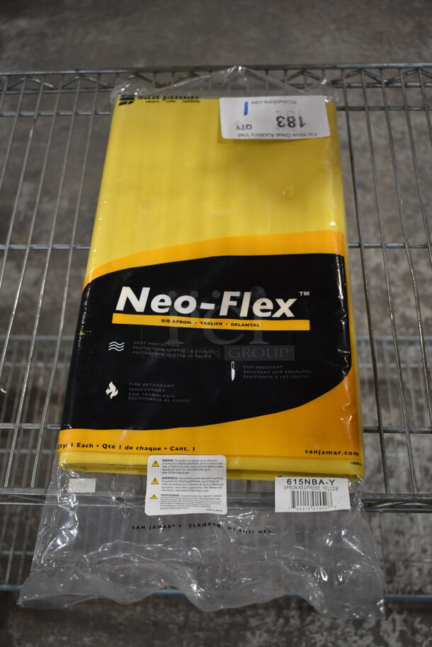 BRAND NEW! San Jamar 615NBA-Y Yellow 25 Mil Neo-Flex Dishwasher Apron - 43" x 29" - Image 2 of 4