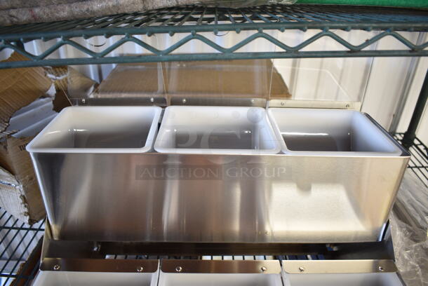 ALL ONE MONEY! Lot of San Jamar Condiment Bar, 4070550 Stainless Steel 1/3 Sizes Lids and Avantco 178SCLB25532 20 15/16" x 1" Divider Bar, Avantco 178PICB25331 13" x 1" Divider Bar.  - Image 10 of 10