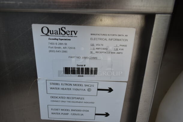 QualServ Stainless Steel Commercial Portable Single Bay Sink on Commercial Casters.  - Image 6 of 6