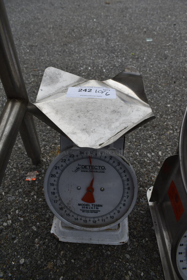 Detecto T25BN Metal Countertop 25 Pound Capacity Food Portioning Scale. - Image 1 of 3