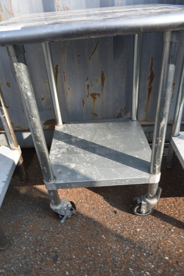 Stainless Steel Commercial Table w/ Under Shelf on Commercial Casters - Image 3 of 5