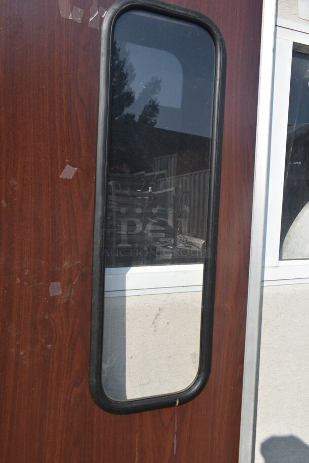 Eliason Wood Pattern and Metal Swinging Kitchen Door. - Image 3 of 6