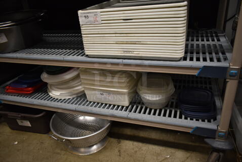 ALL ONE MONEY! Lot of Various Poly Bins and Lids.