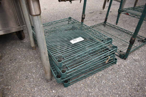 ALL ONE MONEY! Lot of 5 Green Finish Wire Shelves. - Image 2 of 2