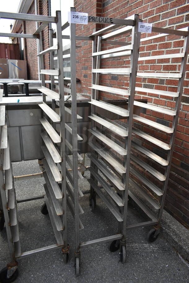 Metal Commercial Pan Transport Rack on Commercial Casters. - Image 2 of 2