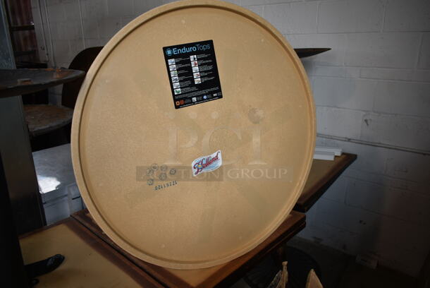 BRAND NEW IN BOX! Holland Outdoor EnduroTops Stone Pattern Round Tabletop. - Image 5 of 8