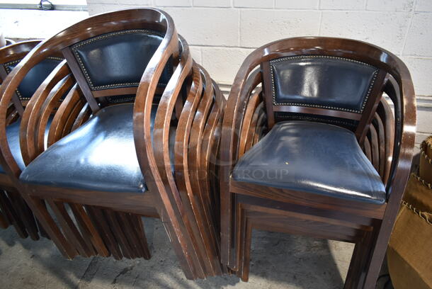 60 Wooden Dining Height Chairs w/ Arm Rests and Cushions. 60 Times Your Bid! - Image 2 of 8