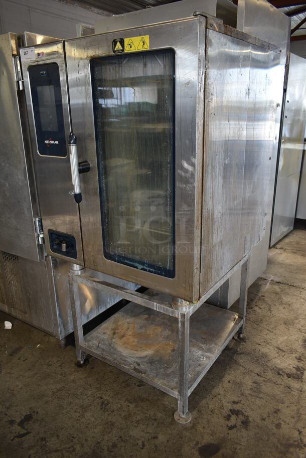 2016 Alto Shaam CTP10-10E Stainless Steel Commercial Electric Powered Combitherm Convection Oven on Metal Equipment Stand. 208-240 Volts, 3 Phase. - Image 2 of 6