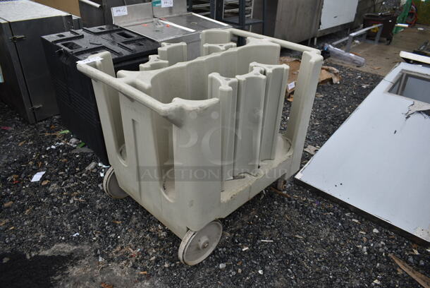 Gray Poly Dish Cart on Casters. - Image 2 of 4