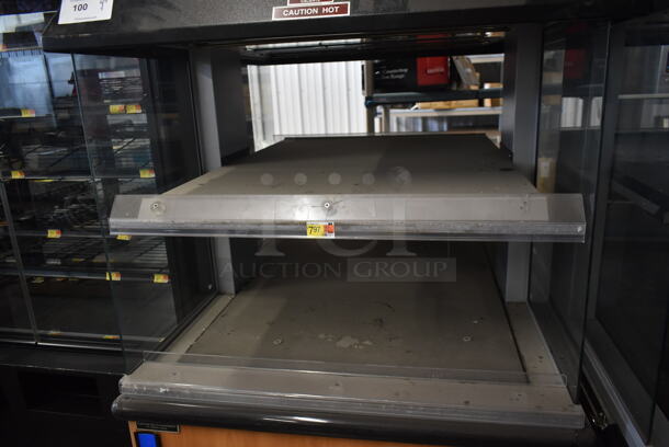 Custom Deli's Inc Metal Commercial 2 Tier Warming Display Case on Commercial Casters. 120/208 Volts, 1 Phase.  - Image 7 of 9