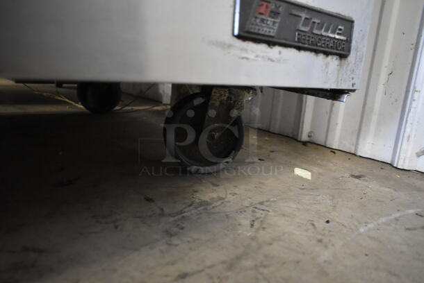 2014 True TWT-60 Stainless Steel Commercial 2 Door Work Top Cooler w/ 2 Tier Over Shelf on Commercial Casters. 115 Volts, 1 Phase. Tested and Working! - Image 5 of 8