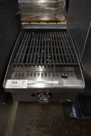 Stainless Steel Commercial Countertop Natural Gas Powered Charbroiler Grill.