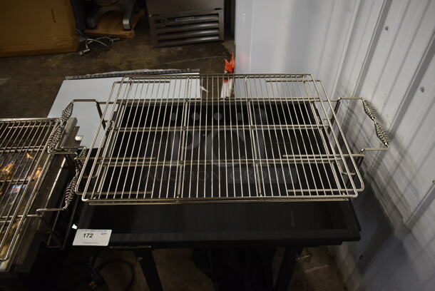 BRAND NEW SCRATCH AND DENT! Backyard Pro 554CHAR30 Stainless Steel Commercial Portable Charcoal Grill w/ Cover on Commercial Casters. - Image 2 of 3