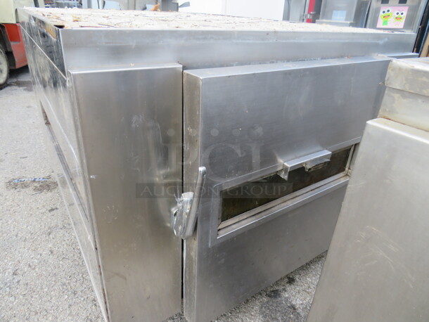 Double Stack Lincoln Impinger Conveyor Pizza Oven On Casters. Unable To Test. Model#1452. 120/208 Volt. 3 Phase. 2XBID. 2 Pizza Ovens Makes 1 Unit!!!  - Image 2 of 6