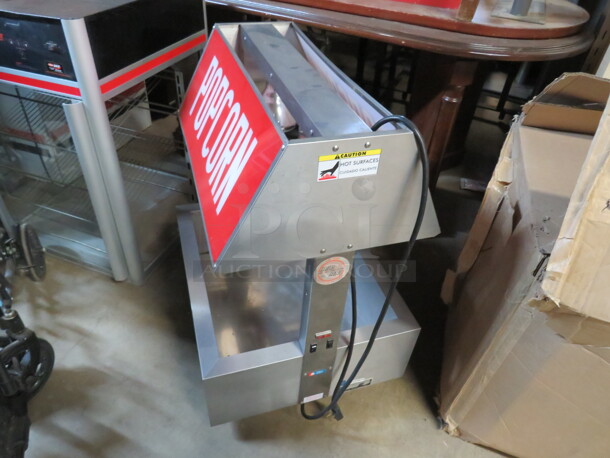 One Stainless Steel 2 Bulb Popcorn Warmer Merchandiser. 1000Watt. Model# 1000PC. 125 Volt. 24.5X20.5X32 - Image 2 of 3