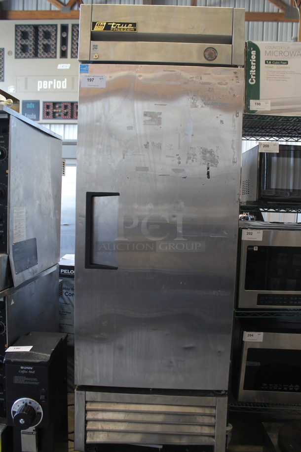 2013 True T-23F ENERGY STAR Stainless Steel Commercial Single Door Reach In Freezer w/ Poly Coated Racks on Commercial Casters. 115 Volts, 1 Phase. Tested and Working! - Image 2 of 5