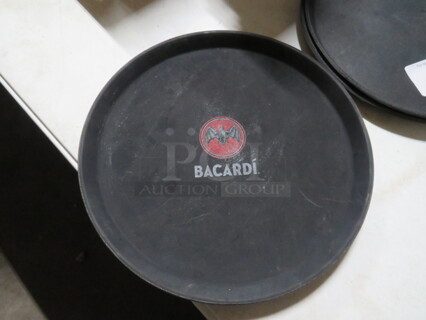 14 Inch Black Bacardi Waitress Tray. 2XBID