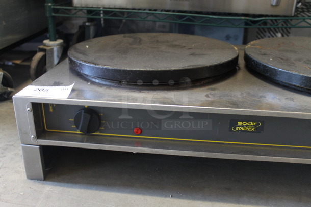 Sodir 400ED CREPE Stainless Steel Commercial Countertop Electric Powered 2 Burner Crepe Maker. 208/240 Volts, 1 Phase. - Image 2 of 5