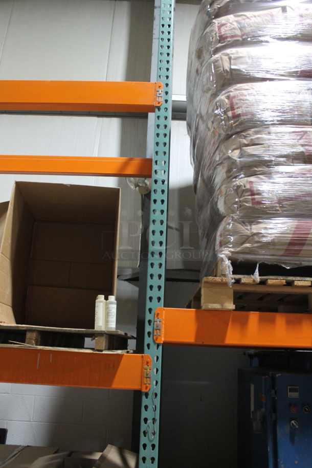 ALL ONE MONEY! Lot of Orange and Green Metal Pallet Racking. Does Not Include Contents. BUYER MUST REMOVE. - Image 4 of 4