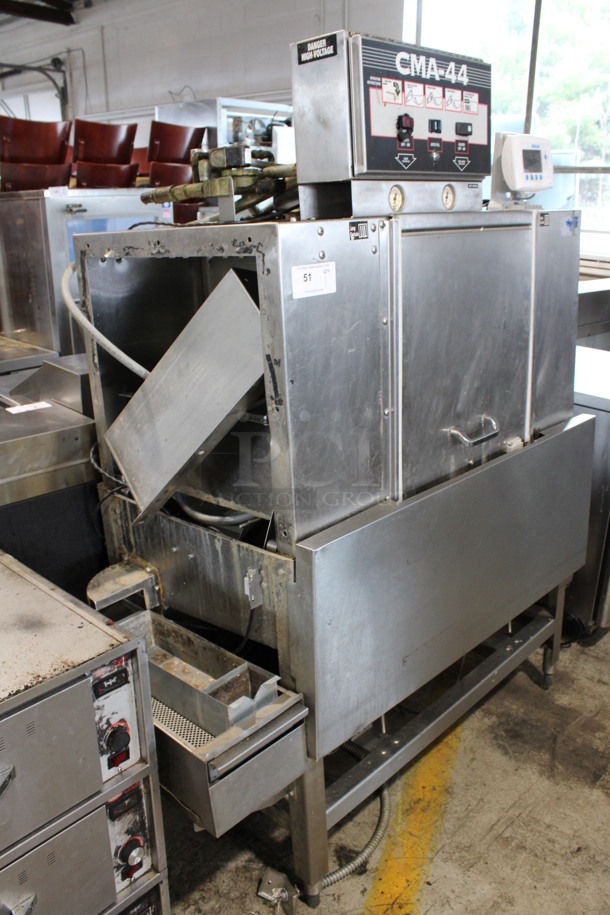 CMA Model CMA-44 Stainless Steel Commercial Conveyor Dishwasher. 64x30x70 - Image 3 of 9