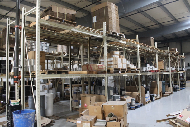 ALL ONE MONEY! Lot of Tan Metal Pallet Racking. Does Not Include Contents. BUYER MUST REMOVE. - Image 5 of 7