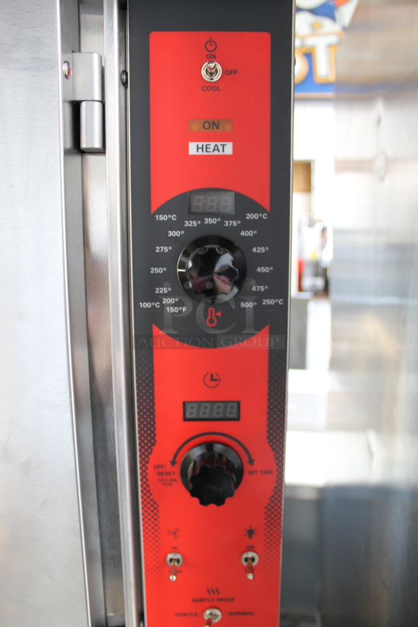 2 BRAND NEW SCRATCH AND DENT! Vulcan VC5ED ENERGY STAR Stainless Steel Commercial Electric Powered Full Size Convection Oven w/ View Through Doors, Metal Oven Racks and Thermostatic Controls on Commercial Casters. 240 Volts, 3/1 Phase. 2 Times Your Bid! - Image 4 of 9