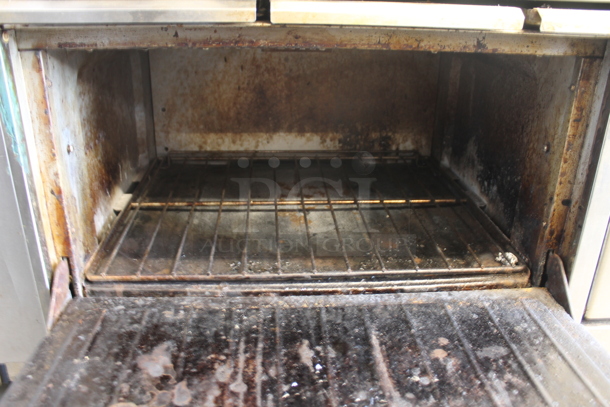 Garland SunFire Stainless Steel Commercial Natural Gas Powered 10 Burner Range w/ 2 Ovens and Back Splash. - Image 4 of 8