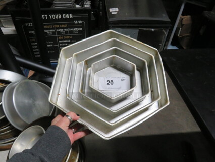 One Mega Lot Of Assorted Size  Cake Pans.