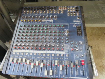One Portable Case On Casters With  A Yamaha Mixing Console #MG166CX, And A DBX 215S Graphic Equalizer, And VFI V8000. 28X30X36