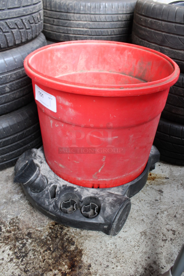 Red and Black Poly Shop Vac Vacuum Cleaner Base. 19x24x21 - Image 3 of 3