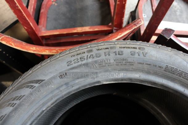 4 Various Tires Including ContiProContact 225/45R 18 91V. Includes 25.5x9.5x25.5. 4 Times Your Bid! - Image 4 of 6