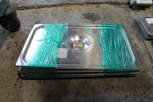 5 Stainless Steel Full Size Lids; 1 Dome and 4 Flat. 5 Times Your Bid! - Image 2 of 3
