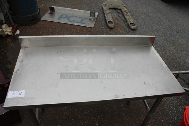 Stainless Steel Table w/ Back Splash.  - Image 2 of 3