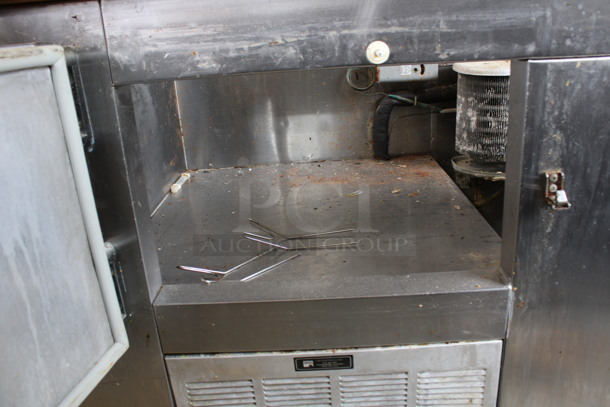 Stainless Steel Commercial Sandwich Salad Prep Table Bain Marie Mega Top w/ Butcher Block Cutting Board. 60x32x41. Tested and Powers On But Temps at 53 Degrees - Image 6 of 6
